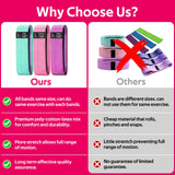 WALITO Resistance Bands for Legs and Butt, Fabric Exercise Loop Bands Yoga, Pilates, Rehab, Fitness and Home Workout, Strength Bands for Booty WALITO