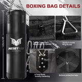 Mesetast Punching Bag for Adults, 4ft Heavy Boxing Bag Set with 12 OZ Gloves for MMA Karate Kickboxing Boxing - Unfilled MESETAST
