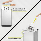 EKO Mirage-T 50 Liter / 13.2 Gallon Touchless Rectangular Motion Sensor Trash Can