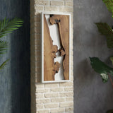 Oleaster Wood Wall Art - Handcrafted Rustic Natural Wood Panel for Minimalist Home Decor 14"x43"