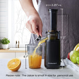 Masticating Juicer Machines, 12-inch Juicer, Masticating Cold Press Juicer Machines Elite Gourmet