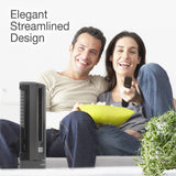 Air Stik Ulta-Slim Oscillating Desktop Fan, 2 Speeds, for Bedroom, Living Room, Office, 14", Gray Lasko