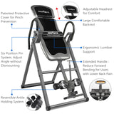 Innova Health and Fitness Inversion Table with Adjustable Headrest, Reversible Ankle Holders, and 300 lb Weight Capacity - Standard A