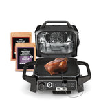 Outdoor Grill and Smoker, Thermometer, BBQ Smoker, Air Fryer, Bake, Roast | Electric Grill, Grey, OG751BRN Ninja