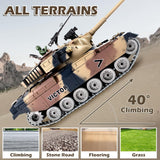 Supdex RC Tank, 1:18 Alloy Metal US M60 Remote Control Army Model Toys That Shoots, 2.4Ghz RC Vehicle with Smoke, Sound and Lights, Military Tank for Adults and Kids 6+ Year Old