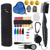 Golf Essentials Kit, 29 in 1 Golf Club Cleaning Kit - Golf Towel, Golf Club Brush, Gift Golf Balls + Mpre