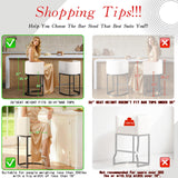Modern Counter Height Bar Stools,Bar Stools Set of 4,PU Leather Upholstered Barrel Barstools with Backs