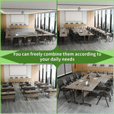 Folding Conference Table with Wheels, Conference Room Table, Modern Rolling Training Tables