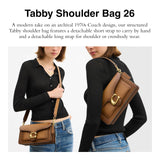 Coach Glovetanned Leather Tabby Shoulder Bag 26 with Burnishing