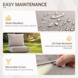 Outdoor Furniture Cushions, 6 inch Thick Seat Cushions for Outdoor Furniture, Waterproof 22x24 Patio Couch Cushions, Replacement Chair/Sofa Cushion, Include 3 Back & 3 Seat Cushion, Thick/Beige