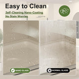Frameless Pivot Shower Door 29-30" W x 72" H, Pivot Swing Shower Glass Door with 1/4"(6mm) Clear Tempered Glass Shower Door, Easy to Clean Bathroom Shower Door, Matte Black