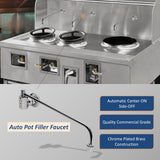 AA Faucet Wok Range Center-On Automatic Faucet with 14" Spout & 3/8" Male Inlet for Restaurant Kitchen AA-510G (3/8" Inlet 14" Spout)