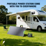 GRECELL Portable Power Station 330W (Peak 600W), GRECELL 288Wh Solar Generator with 60W USB-C PD, 5W Wireless 110V Pure Sine Wave AC Outlet, Lightweight Backup Battery for Camping, Travel, RVs