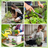 6-Piece Garden Tool Set, Heavy Duty Gardening Hand Tools with Soft Rubber Handle, Including Trowel, Rakes