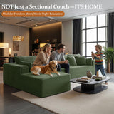 138" Cloud Sectional Couch, Comfort L Shaped Boneless Couch for Living Room