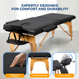 SereneLife Portable Massage Table 24 inch, Height Adjustable 3 Sections Massage Bed & Folding Lash Station for Esthetician, Tattoo Table, Spa Bed, Physical Therapy & Facial Treatment