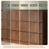 Seang 6 Drawer Dresser for Bedroom,47" Wide Wooden Dresser Chest of Drawers,Curved Anti-Collision & Anti-Tipping Design, Mid Century Modern Dresser for Bedroom, Living Room, TV Stand,Walnut Oak.