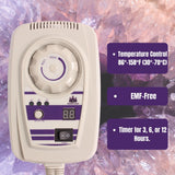 Infrared Heating Amethyst Mat - Full Size 72"x24" - Natural Crystals - Adjustable FIR Heat 86°-158°F - Deep Warmth Hot Stone Pad MediCrystal