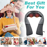 Neck Massager, Portable Electric Shiatsu Back Massage Device with Heat, Deep Tissue 3D Kneading Pillow for Muscle Pain Relief Medcursor