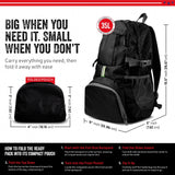 MODERN NEEDS Ready Pack 35L — Foldable Backpack for Travel | Lightweight, Water Resistant Hiking Daypack | Compact, Packable Backpack for Men & Women | Great for Camping & Daily Use