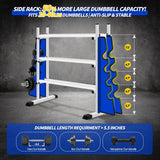 3-Tier Heavy Duty Dumbbell Rack, 1200 LBS Capacity,Double-Side Extension Holder for Dumbbells & Kettlebells Home Gym Storage Rack