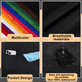 Handepo 36 Pack Bib Apron Bulk Unisex Cotton Aprons with Pockets Plain Washable for Kitchen Restaurant BBQ Painting Crafting (12 Colors)