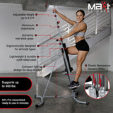 MaxiClimber 2.0 Vertical Climber Exercise Machine w/ Elastic Resistance System - Foldable Home Gym Fitness Equipment for Full Body Cardio & Strength Training Workouts, Adjustable Height