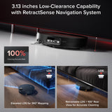 roborock Saros 20 Sonic Robot Vacuum and Mop, 36,000Pa Suction, 3.46 in Double-Layer Threshold, Reactive AI 3.0 Obstacle Recognition, 212°F Hot Water Wash, Zero-Tangling, 3.14’’ Ultra Slim, Black