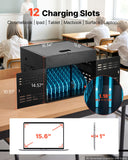 VEVOR 12-Device Charging Cabinet for Tablet & Laptop, Lock Charging Station
