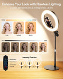 Upgrade 10.5" Ring Light for Desk with Magnetic Phone Holder for Computer