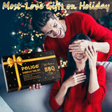 POLIGO 7PCS Golf-Club Style BBQ Tools Set Grilling Tools with Rubber Handle - Stainless Steel Grill Accessories