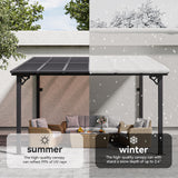 Aoxun 12’x10’ Gazebo for Patio, Gazebo Pergola with Sloped Roof, Black