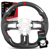 TESFEEL Real 3K Carbon Fiber Steering Wheel for Ford Mustang 2015-2017