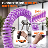 LunaHush Cordless Ropeless Battle Ropes for Home Gym, 3 Adjustable Resistance, Heavy Duty Strength Training Equipment for HIIT, Full Body Workout, Men & Women, Purple