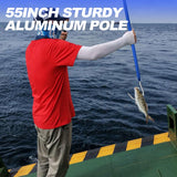 Fishing Gaff Hook Fish Hooked Gig Harpoon Gigging Spear Harpoons Pole with Stainless and Aluminum Hook for Large Fish Yorikyas