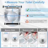 NIdreamCE Raised Toilet Seat for Seniors with Flip-up Handles, 5.9" Adjustable Toilet Seat Riser Elevated Medical Supplies & Equipment for Handicap, Elderly, Hip Replacement After Surgery