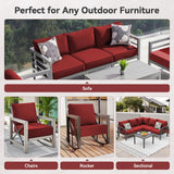 6" Thick Outdoor Cushions 22x24x6, 1-Set Deep Seat Patio Cushions with Removable Cover