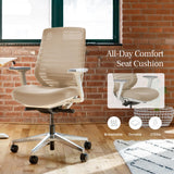 Branch Ergonomic Chair - A Versatile Desk Chair with Adjustable Lumbar Support, Breathable Mesh Backrest, and Smooth Wheels