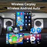 Car Stereo Radio Compatible with Toyota Tundra 2014-2021 with Wireless CarPlay Android Auto, Android 15 Head Unit, 9.7 Inch Touchscreen Support Bluetooth, FM/GPS/WiFi/Mirror Link/Backup Camera
