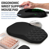 Gleamtide 2-in-1 Ergonomic Set, Wave Keyboard Wrist Rest and Massage Slope Mouse Pad Wrist Support, Rebound Memory Foam for Relieve Carpal Tunnel Syndrome and Wrist Pain (Black)
