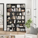 82" Tall Bookshelf, 7-Tier Open Shelves Bookcase, Freestanding Display Storage Shelves