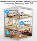 5000 Sq. Ft Dehumidifiers for Home and Basement, 52 Pint/Day Dehumidifier with Drain Hose, 3 Modes, 24H Timer, Auto Defrost, Child Lock, for Bedroom, Garage, RV, Large Room, Humid Summer, Rainy Season