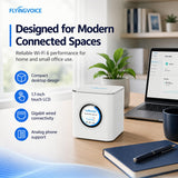 FLYINGVOICE SR3000 Wi-Fi 6 Wireless Router, AX3000 Dual-Band Gigabit Speed, 1.7" Touch Screen Display, 4 LAN Ports & 1 FXS Port for Office and Home Use