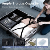 ALPHA CAMP 2 Piece Luggage Sets with Aluminum Frame (20/28 Inch,Grey)