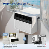 Tehanld 10,000 BTU U-Shaped Window Air Conditioner,450 Sq.Ft Cooling Capacity, Ultra Quiet Operation, Open Window Flexibility with full view, Energy Saving,Remote Control