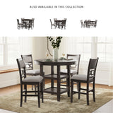 Design by Ashley Langwest Transitional Diamond Patterned Counter Height Dining Table and 4 Upholstered Bar Stools