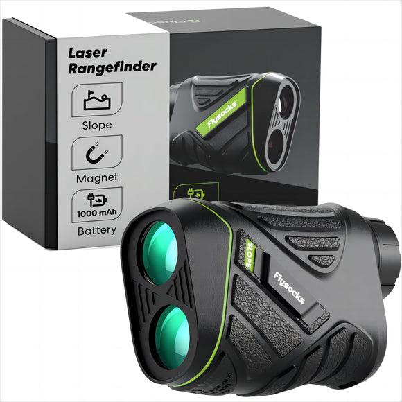 Flysocks Golf Rangefinder with Slope, 1200 Yards Laser Range Finder, 7X Magnification, Rechargeable Range Finders