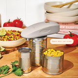 Battery Operated Electric Can Opener with Automatic Cutting for Hands Free Kitchen Use (Porcini Taupe)