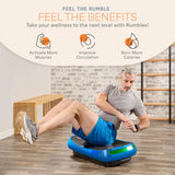 Lifepro Rumblex 4D Curved Vibration Plate Exercise Machine — Triple Motor, 7 Modes & 60 Speeds Vibrating Platform Machine — Full Body Vibration Plate for Lymphatic Drainage & at Home Workout