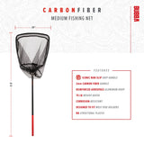 BUBBA Landing Nets with Corrosion Resistant Construction, Non-Slip Grip Handle and Carbon Fiber Shafts for Fishing, Angling, Boating and Outdoors, 20 Inch